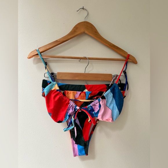 ZAFUL High Waisted String Bikini Multi Color - Picture 1 of 6